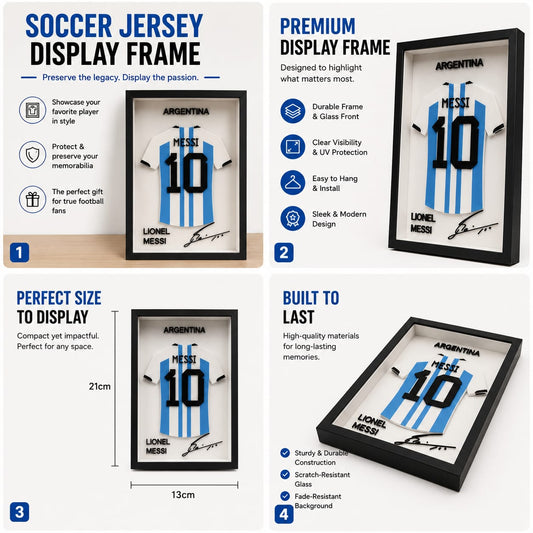 Lionel Messi Jersey Display Frame