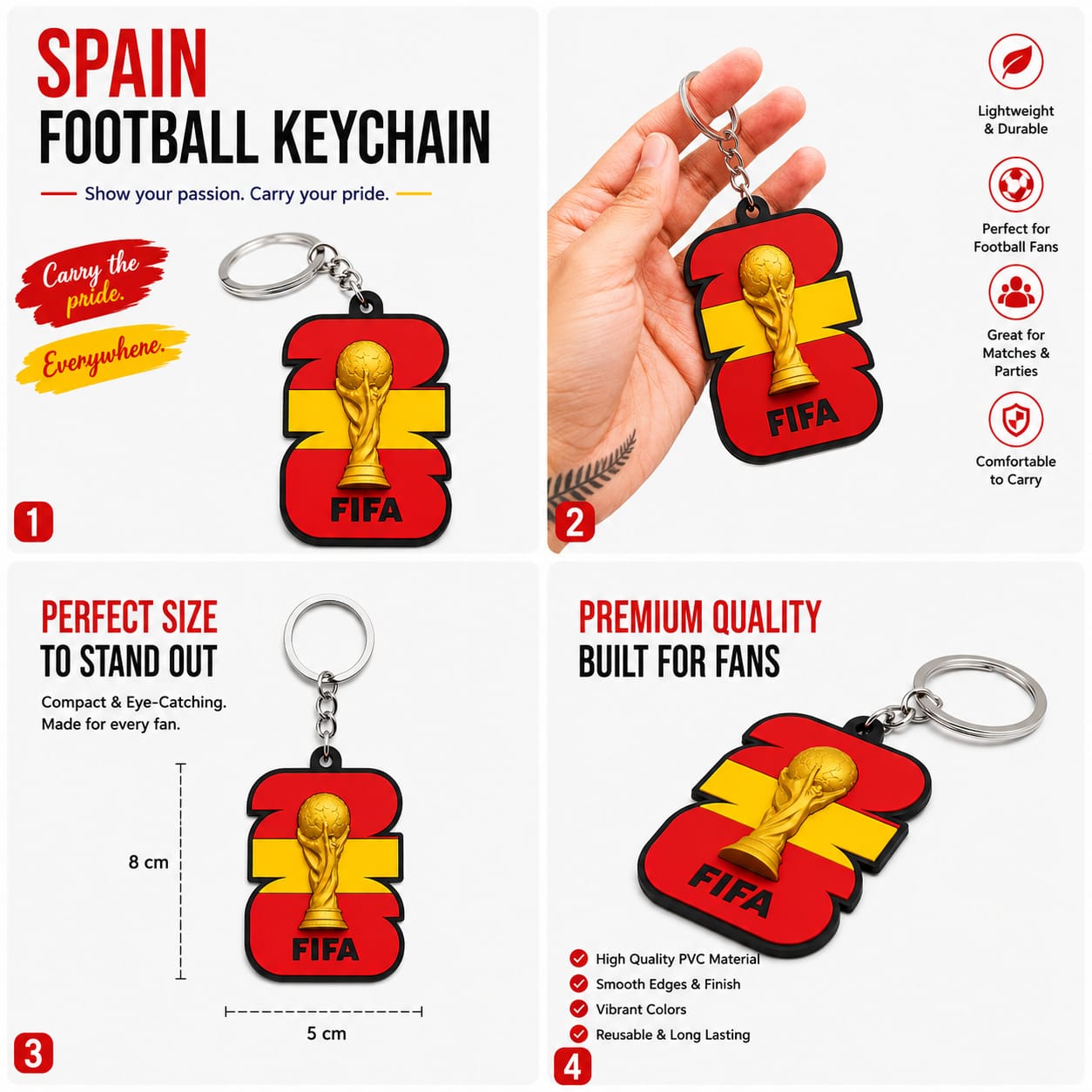Spain Football Keychain