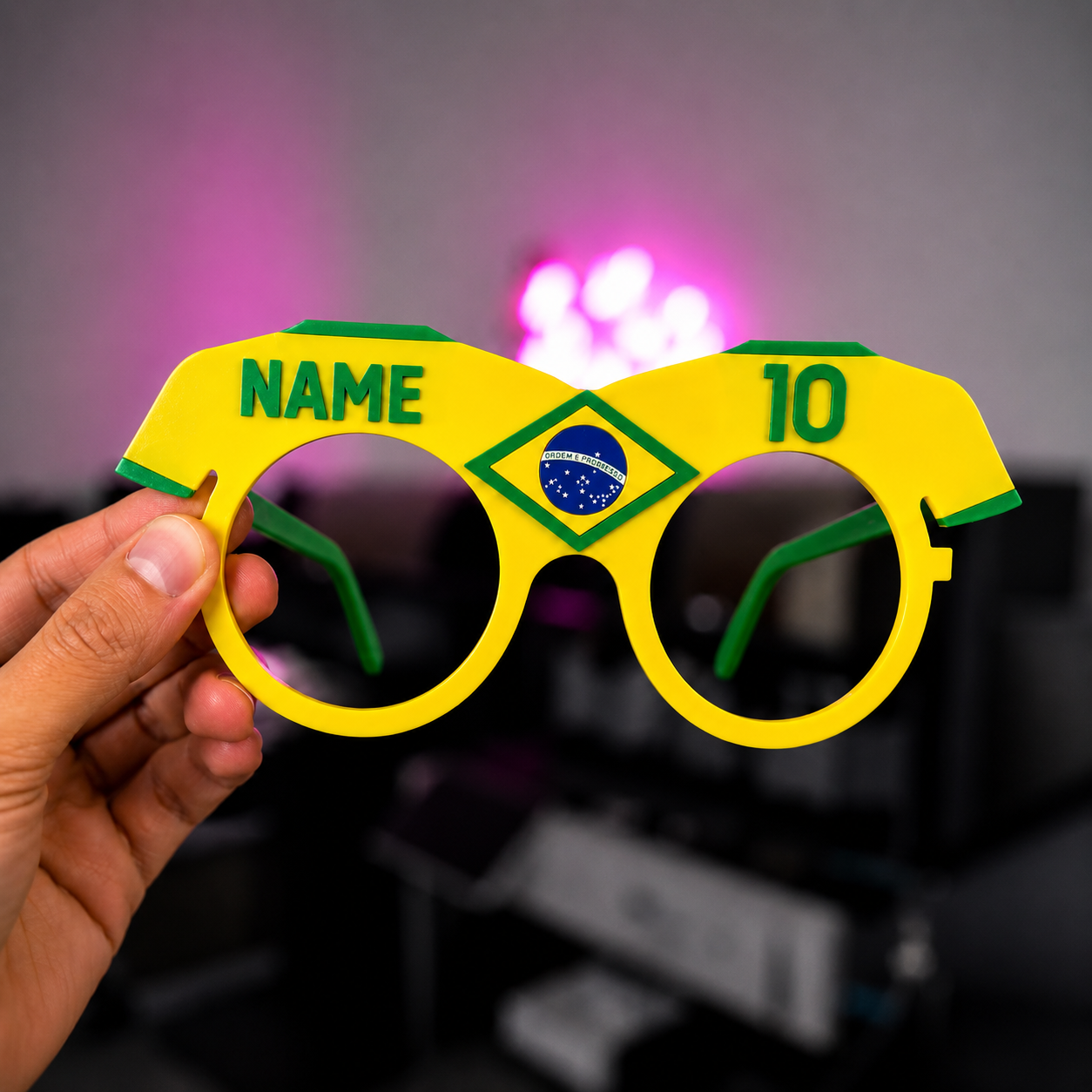 Brazil Football Fan Glasses