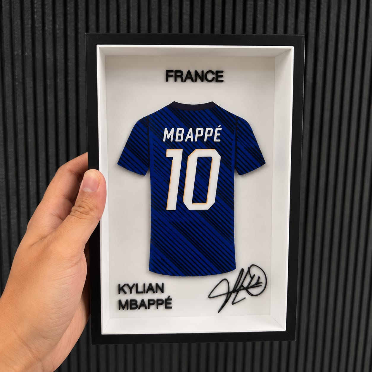 Kylian Mbappé Jersey Display Frame