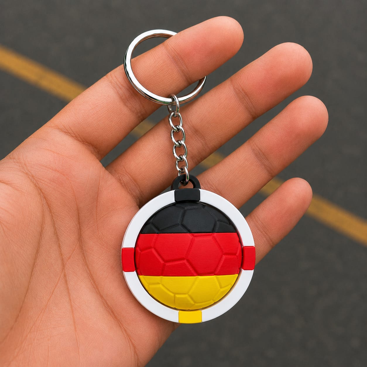 Germany Spinner Football Keychain
