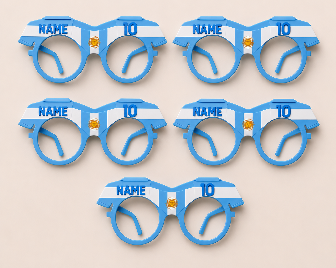 Argentina Football Fan Glasses