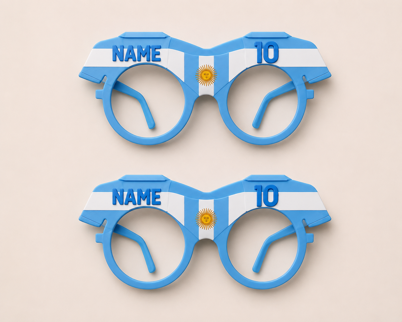 Argentina Football Fan Glasses