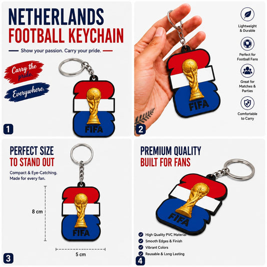 Netherlands Football Keychain
