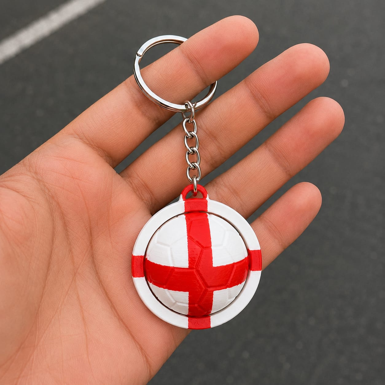 England Spinner Football Keychain