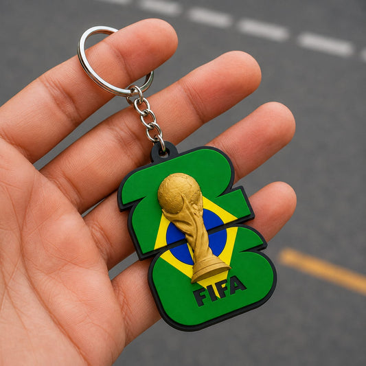 Brazil Football Keychain