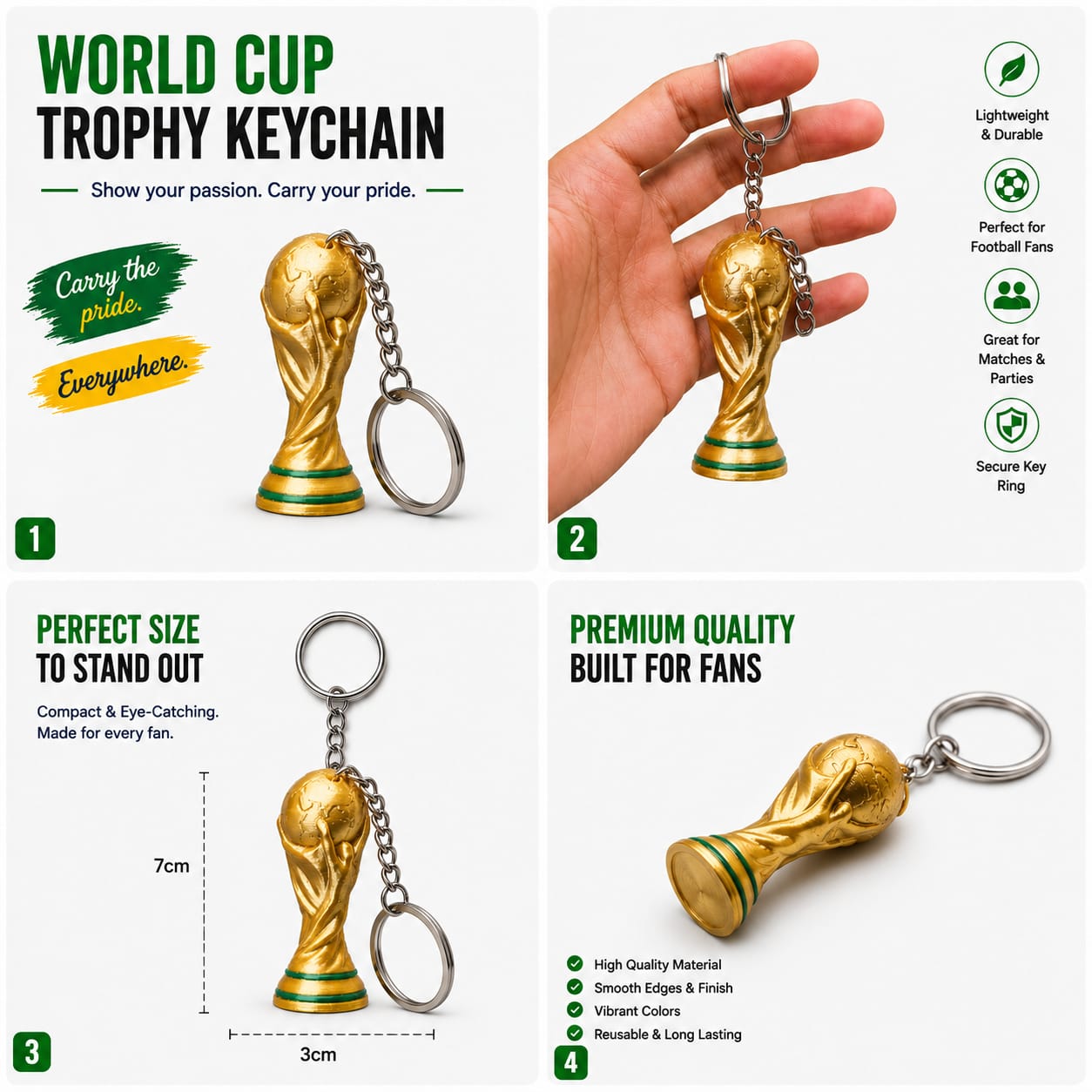 World Cup Trophy Keychain