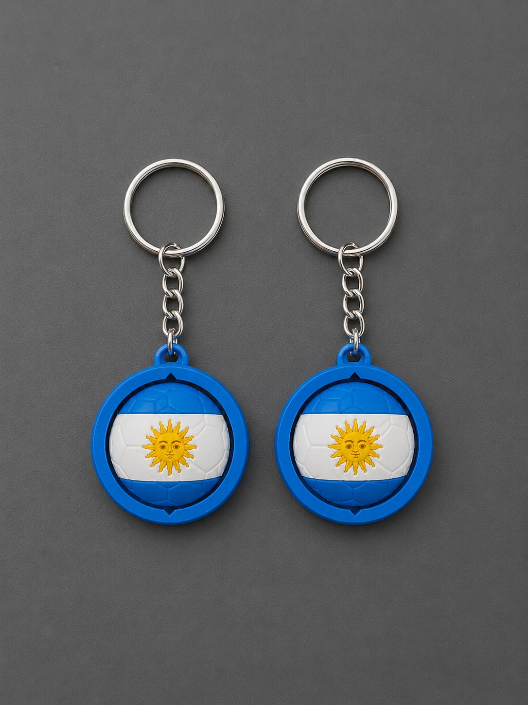 Argentina Spinner Football Keychain