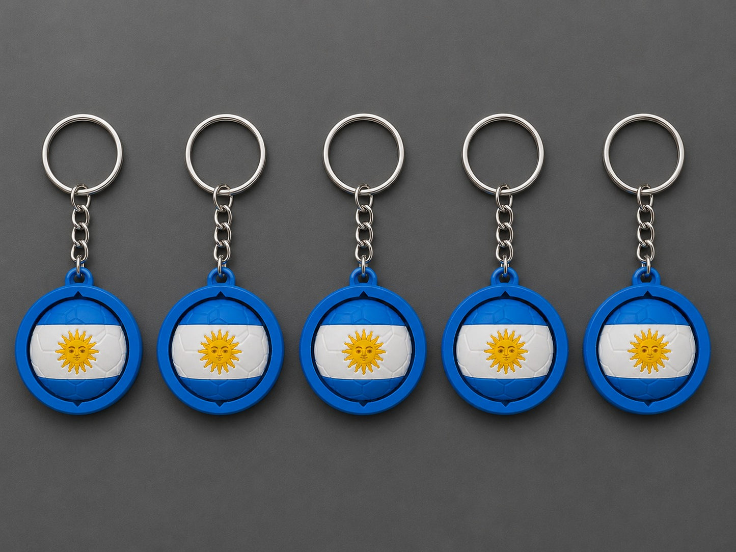 Argentina Spinner Football Keychain