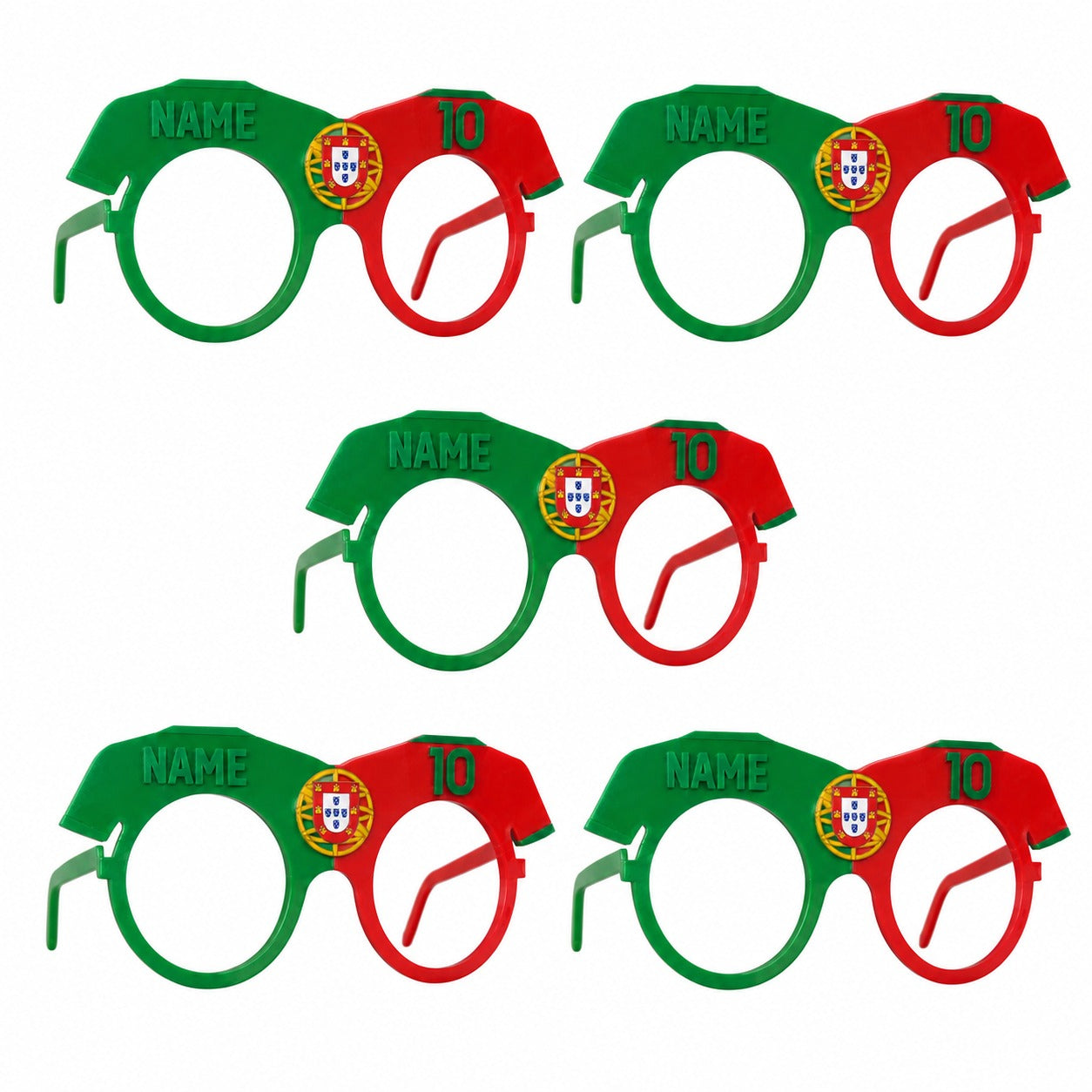 Portugal Football Fan Glasses