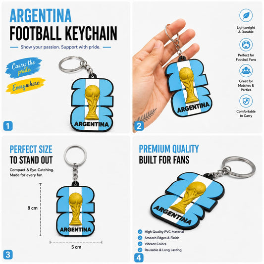 Argentina Football Keychain