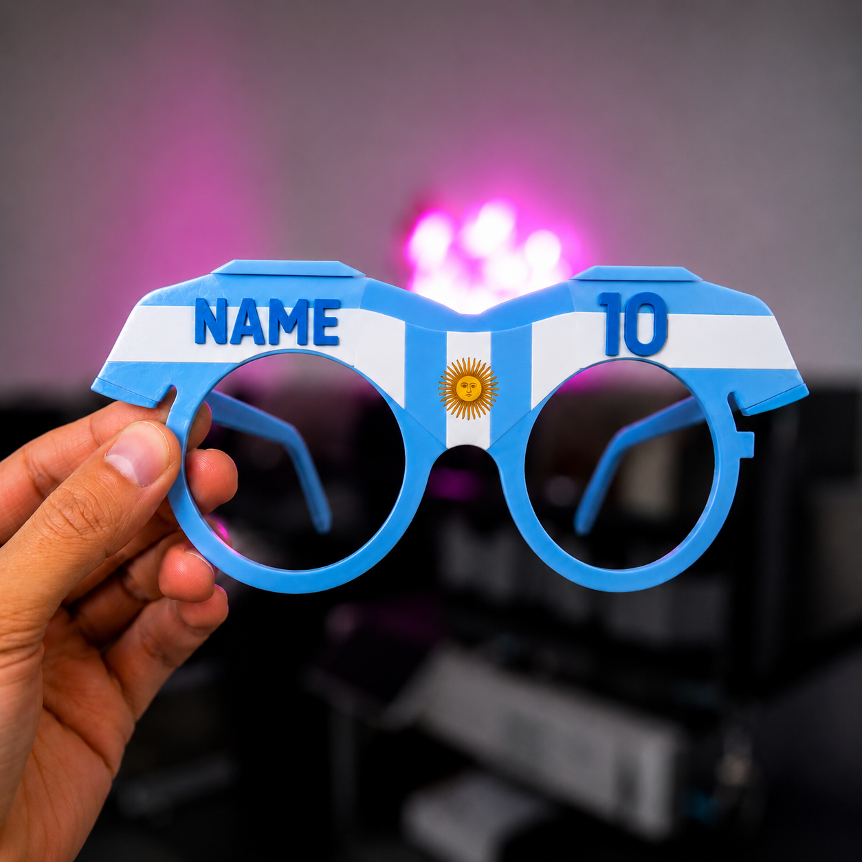 Argentina Football Fan Glasses