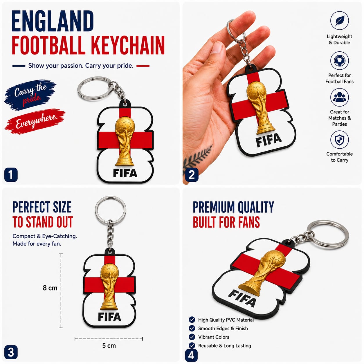 England Football Keychain