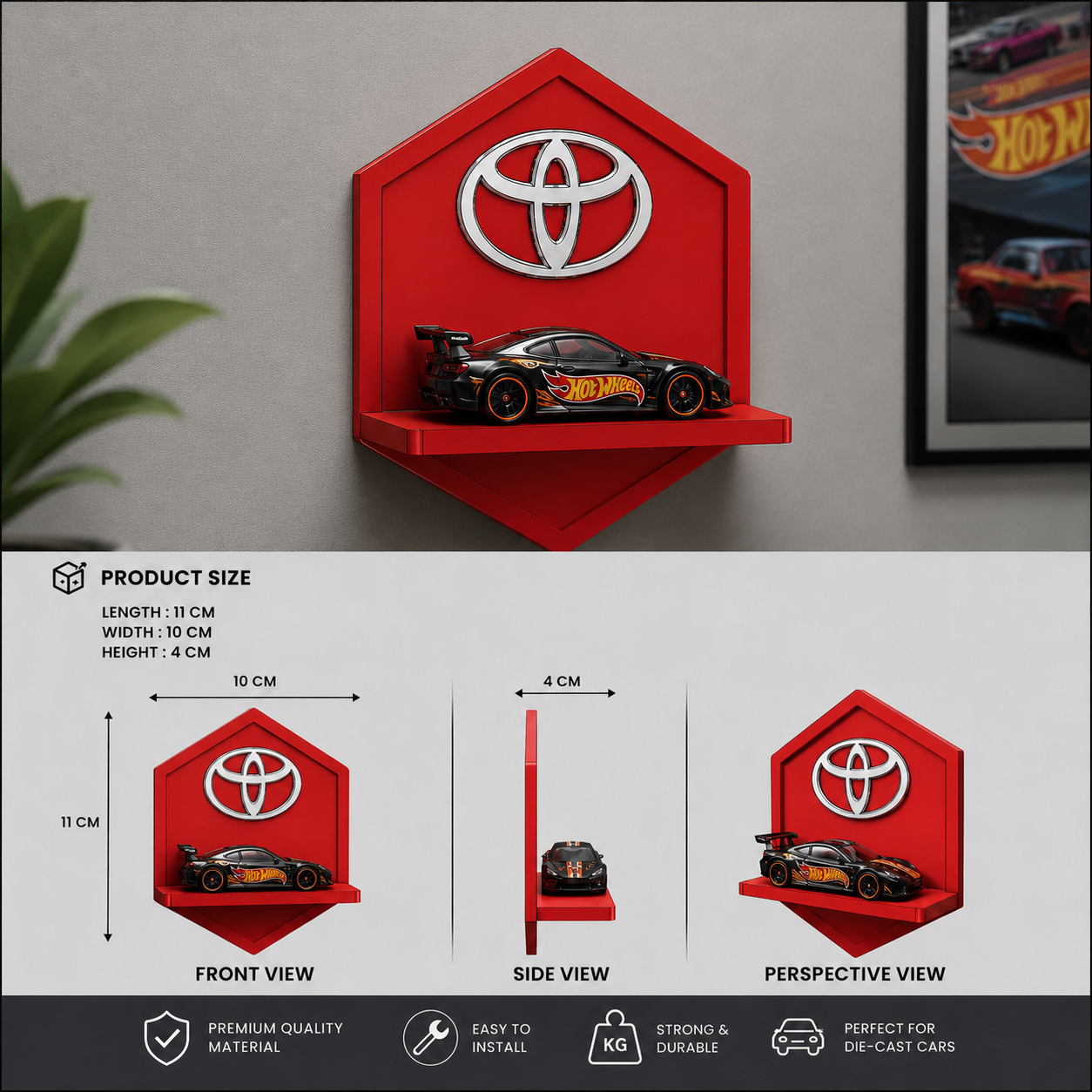 Toyoto logo Hotwheels Single Stand