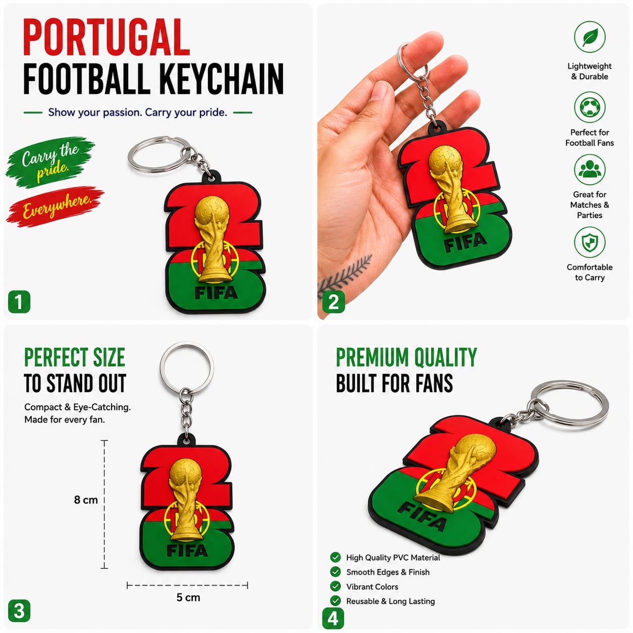 Portugal Football Keychain